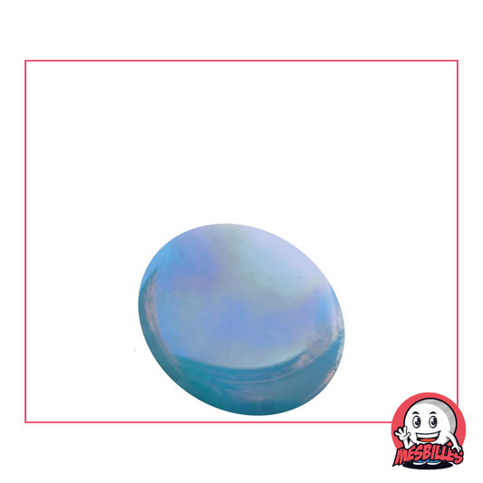 1 Glossy Light Blue Flat Marble 30 mm