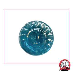20 Billes Plates Bleues En Verre - Forme Galet Tornade Froissé, 16 Mm, Pour Décoration, Jeux