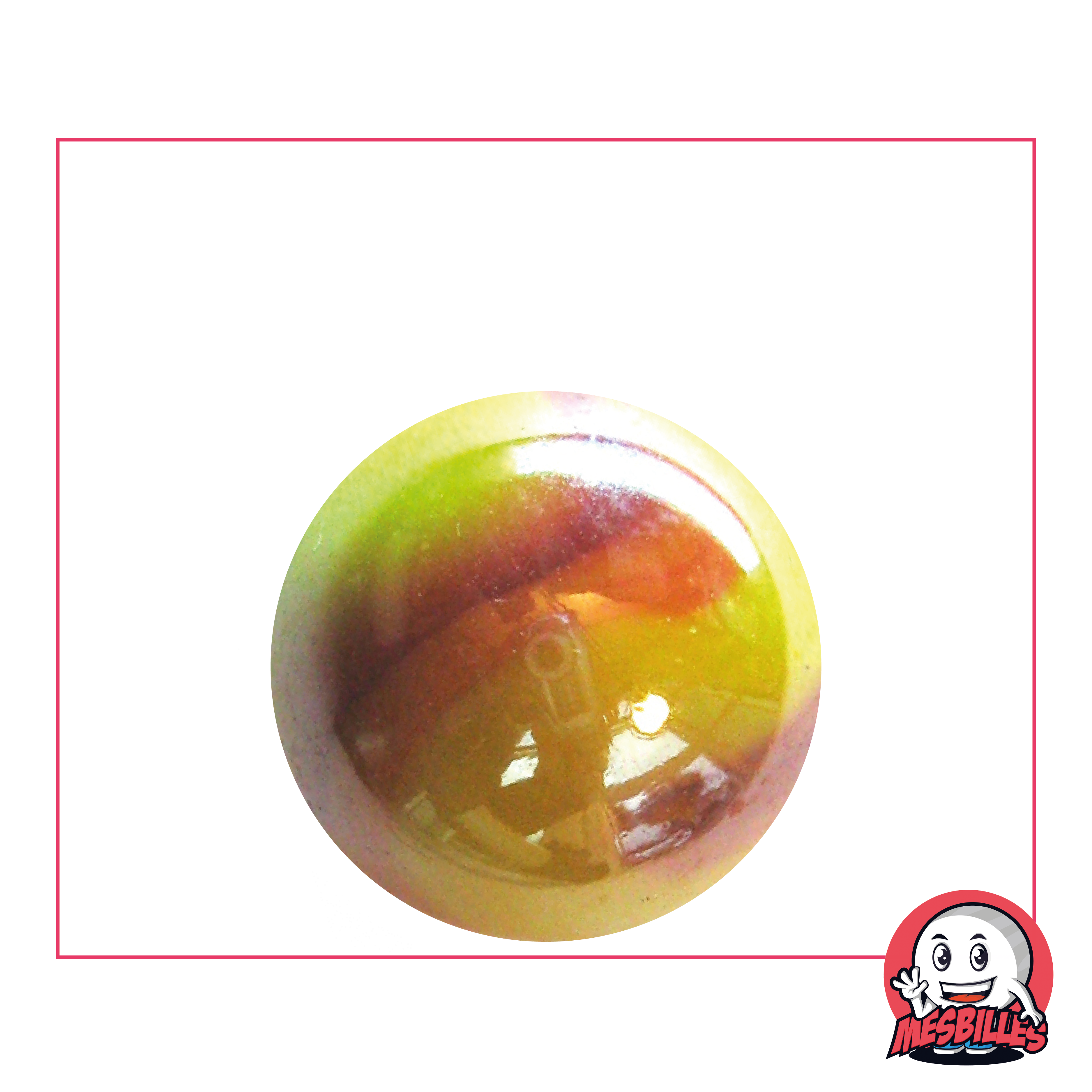mesbilles - 4 Calots Billes Parme Orangé - Bille en Verre 25 mm mesbilles - 4 Calots Billes Parme Orangé - Bille en Verre 25 mm
