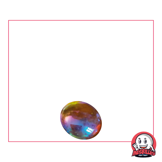 1 Flat Marble 12 mm Iridescent Amber