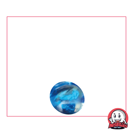 1 flacher Marmor 12 mm schillernd blau