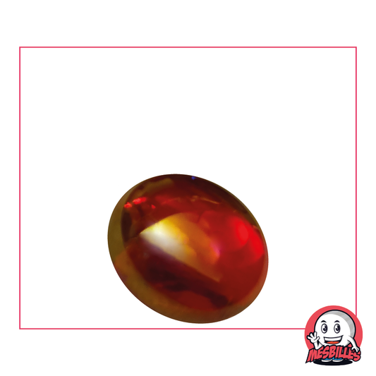 1 Flat Marble 30 mm Iridescent Red