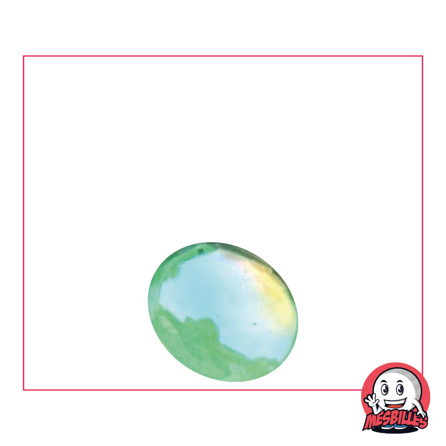 mesbilles - 25 Billes Loupe Vert Irisé - Bille en Verre 16 mm mesbilles - 25 Billes Loupe Vert Irisé - Bille en Verre 16 mm