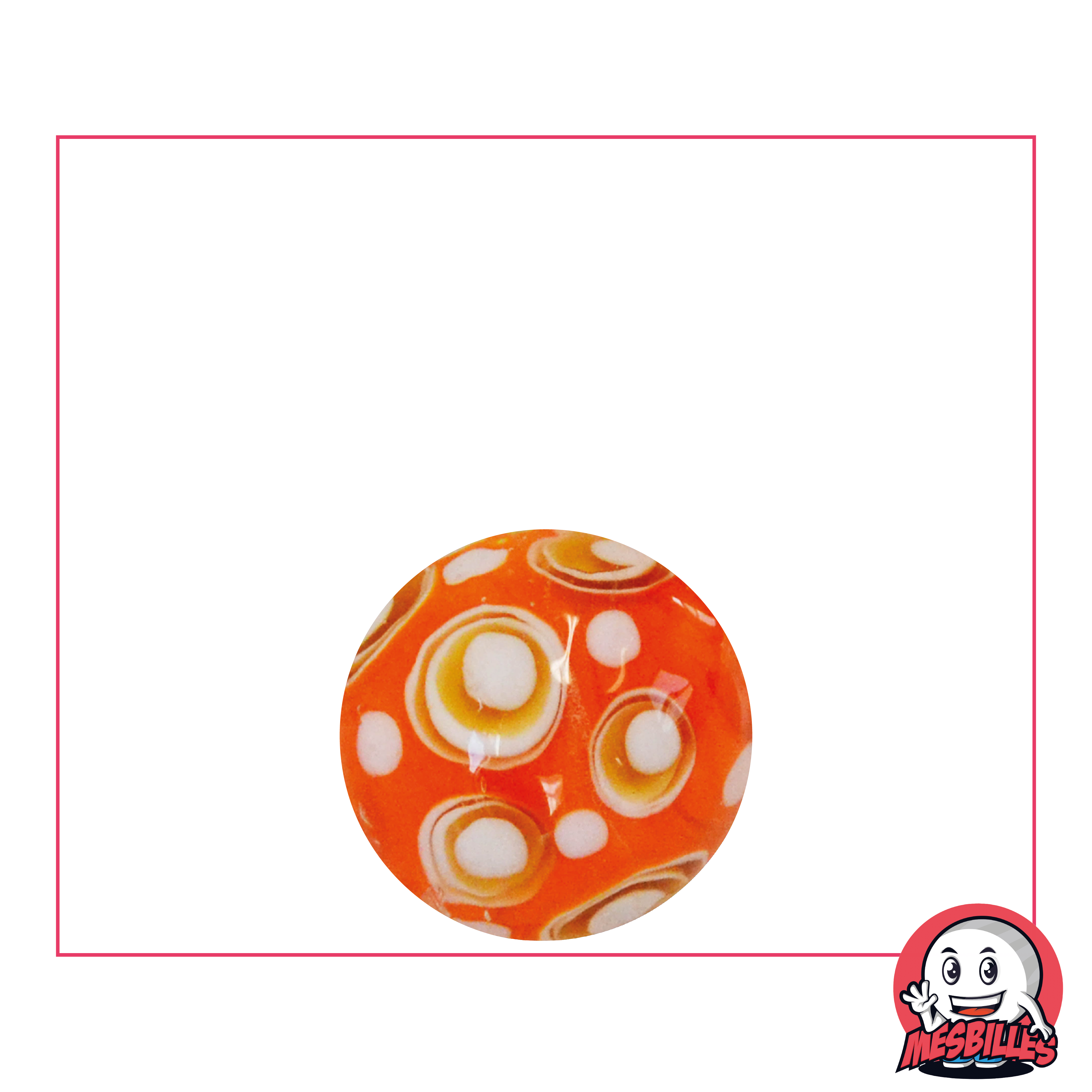 Bille Orange Perle 25 mm - La Mandarine des Jeux de Billes Bille Orange Perle 25 mm - La Mandarine des Jeux de Billes