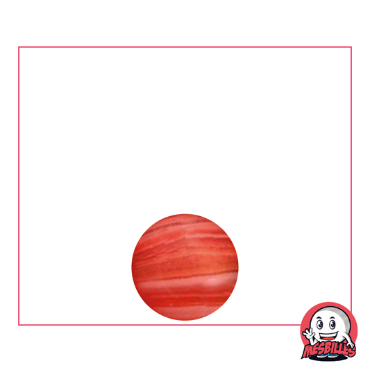 1 Red Striped Lollipop Marble 10 mm