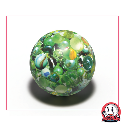 100 Multi Green Marbles
