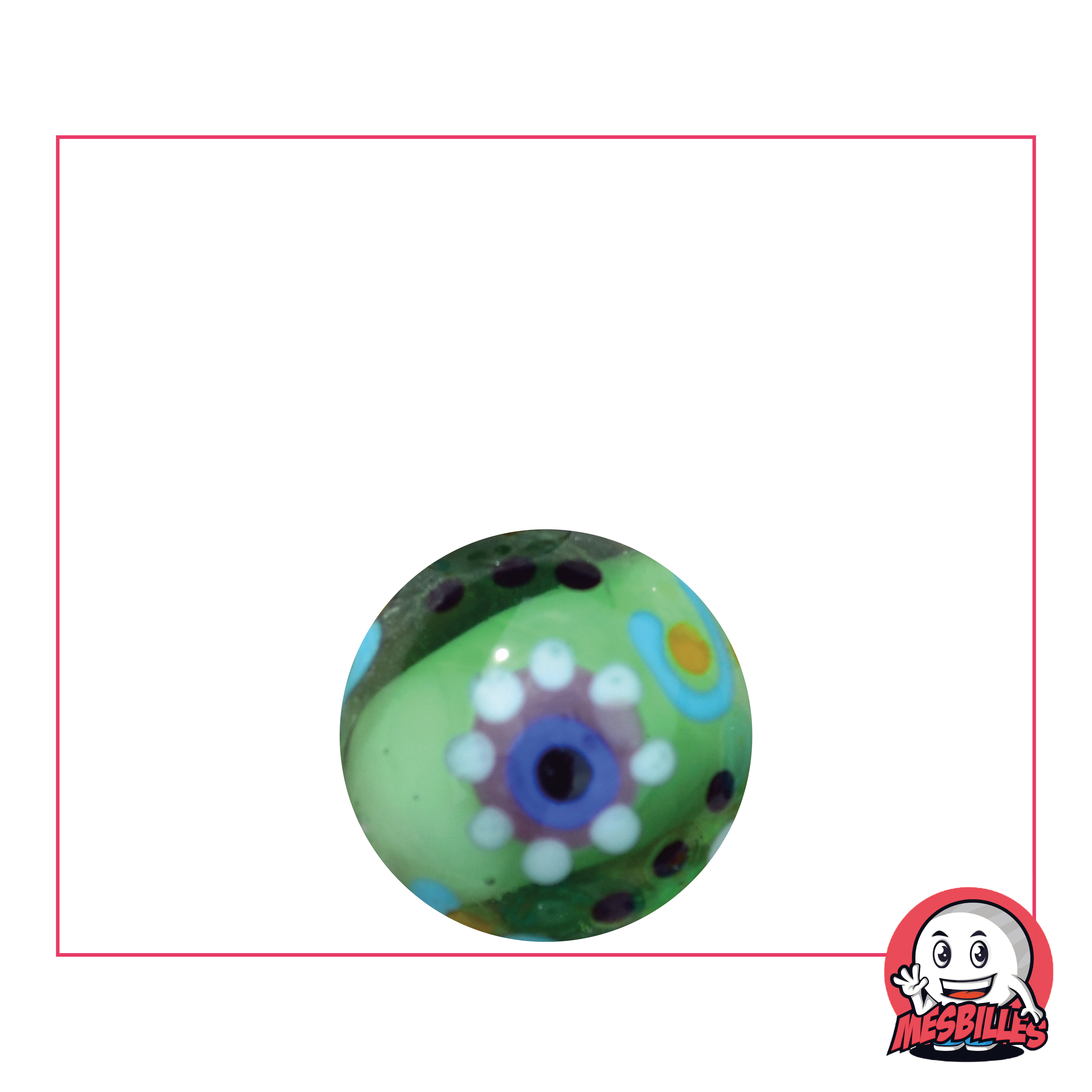 Lot De 3 Billes D'Art En Verre Machu Picchu Par MesBilles - Diamètre Environ 16 Mm