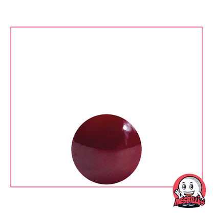 Bille Glossy 14 mm - Verre Opaque et Brillant Rouge