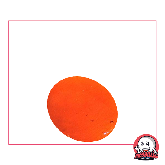 Billes Plates Colorées | Bille Plate en Verre Orange Translucide 30mm