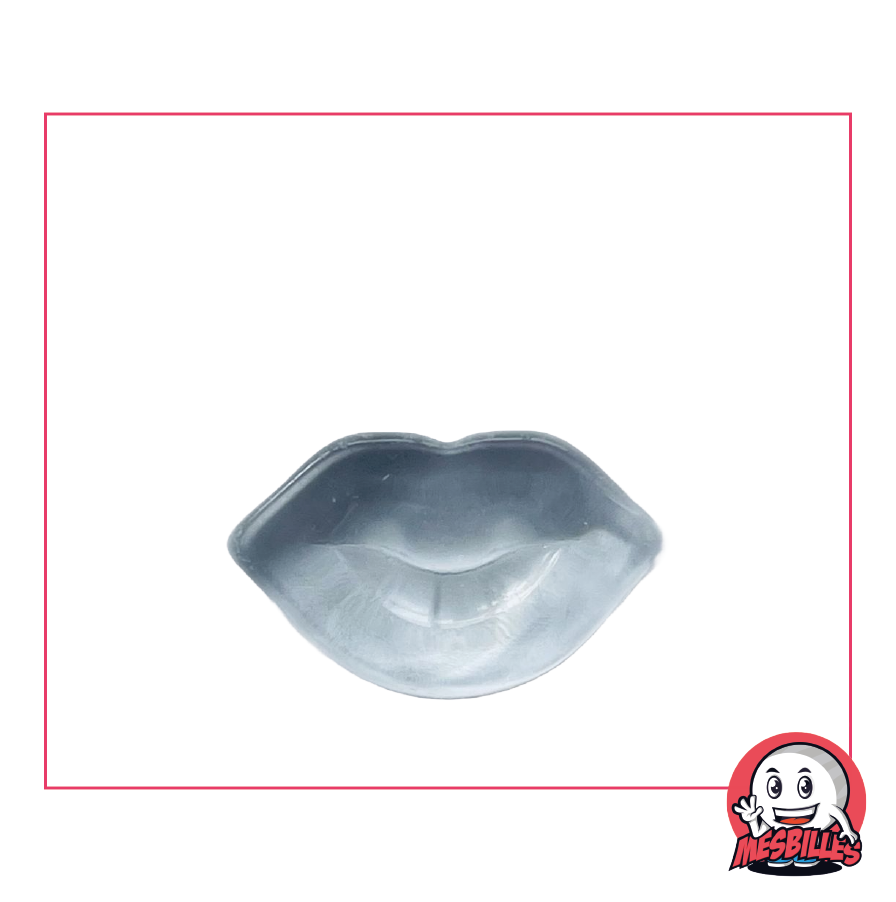 Bille Extra-plate Kiss en verre translucide cristal, taille 25 mm - MesBilles