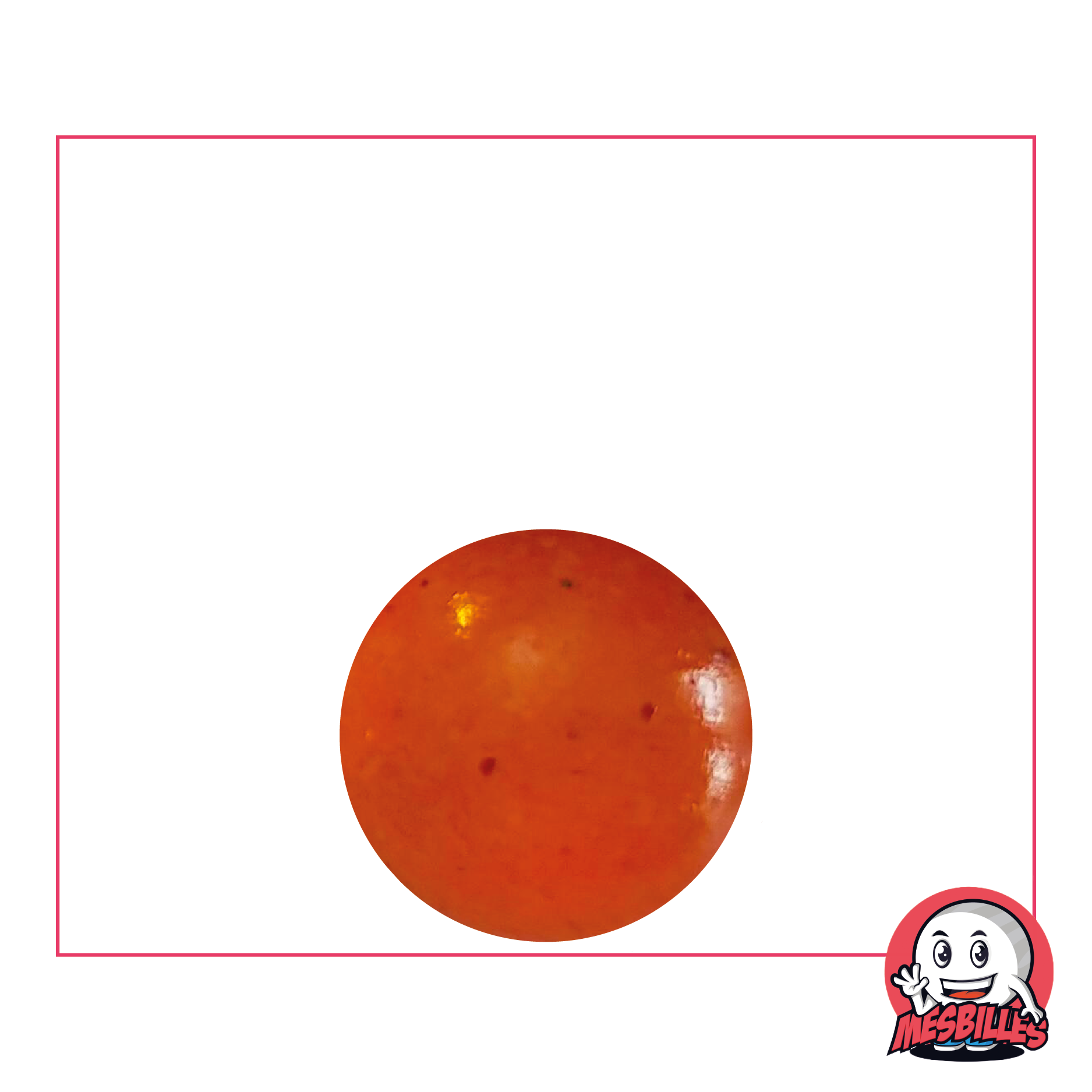 Bille Orange Flou 16 mm en Verre | Une Douceur pour Sacs de Billes