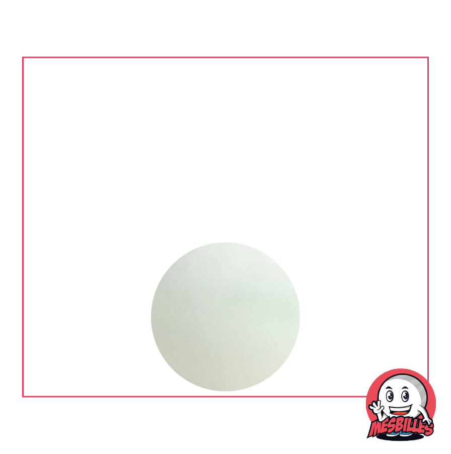 Bille Perle Opaque 14 mm - Bille blanche brillantes - MesBilles