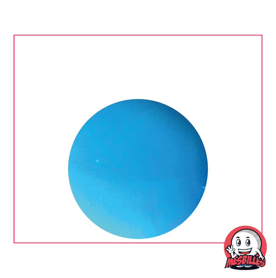 Mesbilles - Lot De 20 Billes Plates Bleu Clair En Verre 16 Mm