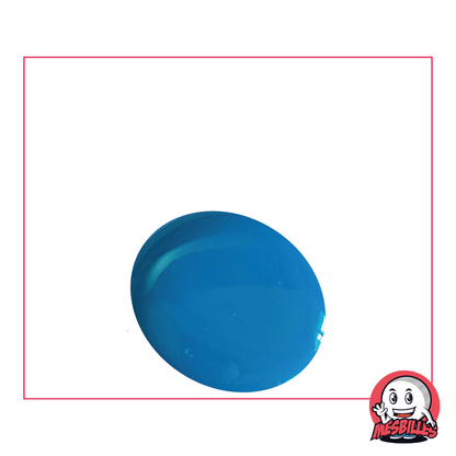 1 Bille Plate Perle Bleu Clair 30 mm