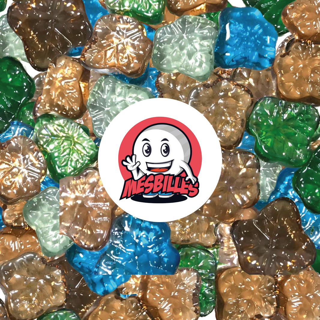 Billes Et Accessoires GENERIQUE 2 Calots En Verre GALACTIKA Par