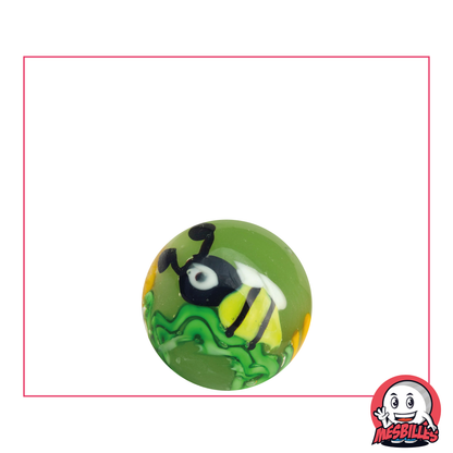 Bille Art Abeille 16 mm - Billes Artisanales de Créateur Bille Art Abeille 16 mm - Billes Artisanales de Créateur