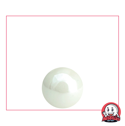 MesBilles - Bille Glossy Blanche Nacrée opaque brillante 12 mm