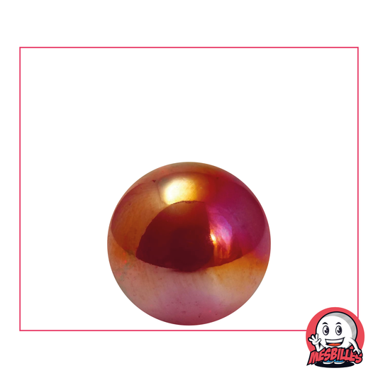 Bille Irisée Rouge 22 mm bille rone en verrebtranslucide - MesBilles