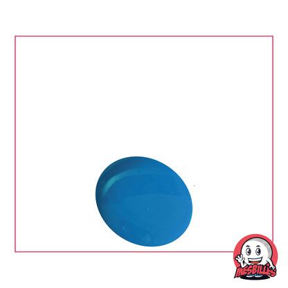 1 Bille Plate 18 mm Perle Bleu-Clair