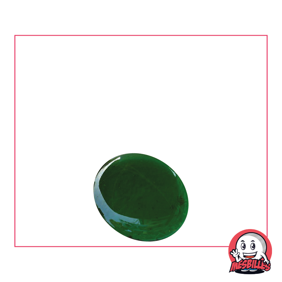 1 Flat Marble 18 mm Dark Green Magnifying Glass