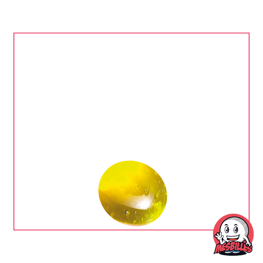 1 Flat Marble 12 mm Yellow Magnifying Glass