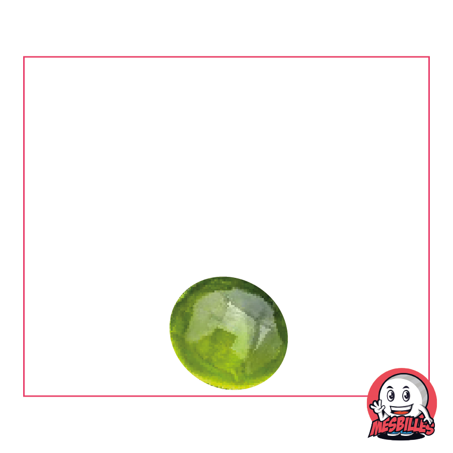 1 Flat Marble 12 mm Green-Yellow Magnifying Glass