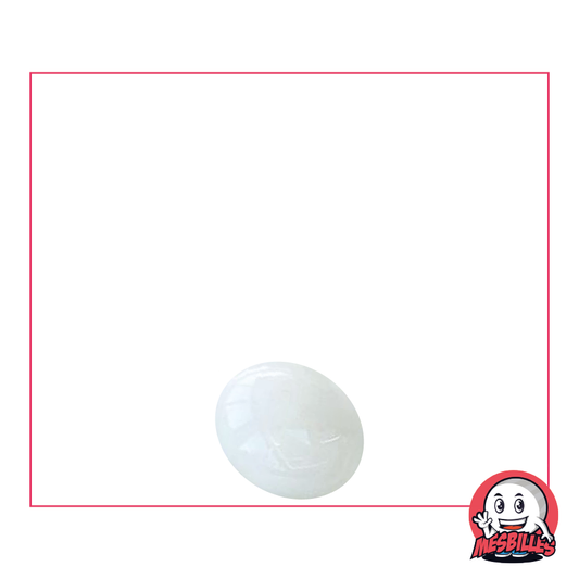 1 Bille Plate 12 mm Perle Blanc
