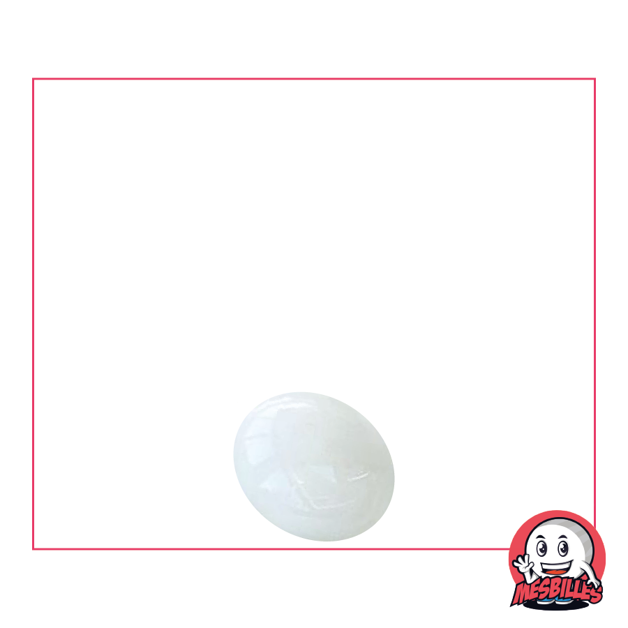 1 Flat Marble 12 mm White Pearl