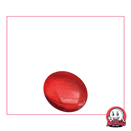 1 Flat Marble 18 mm Red Magnifying Glass