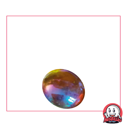 1 Flat Marble 18 mm Iridescent Amber