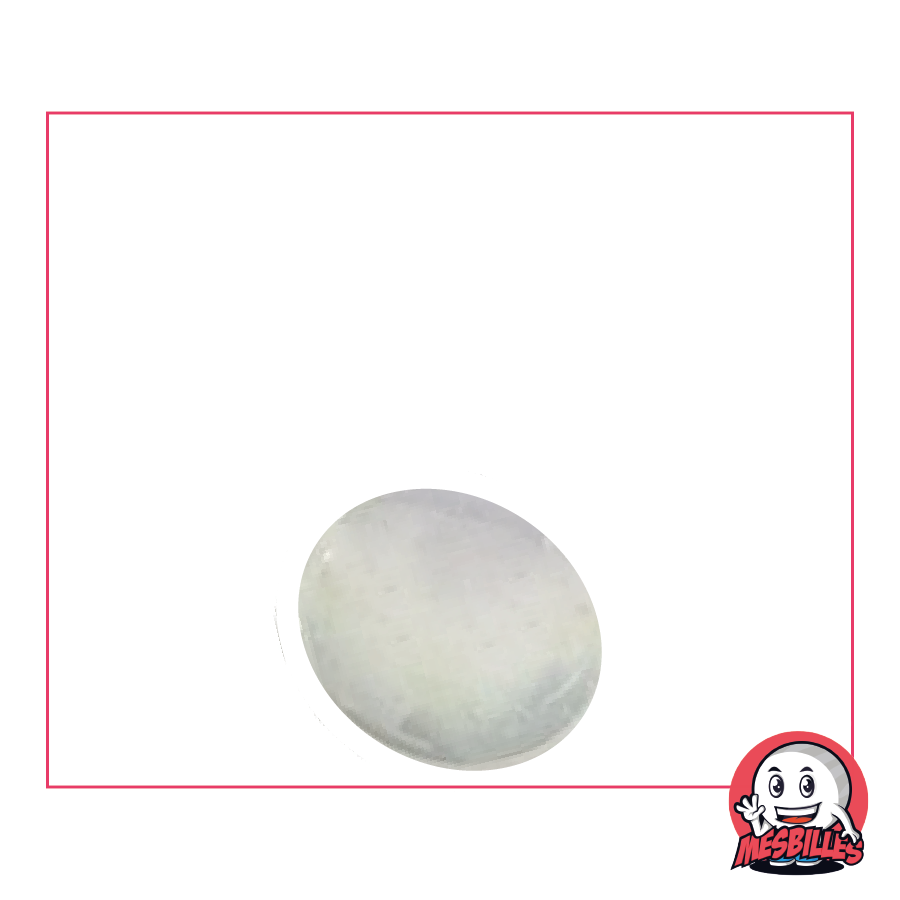 1 Flat Marble 18 mm Glossy White
