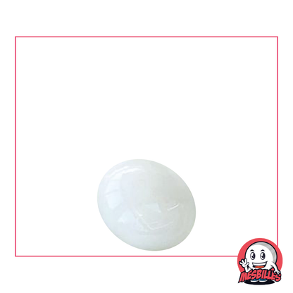 1 Bille Plate 18 mm Perle Blanc