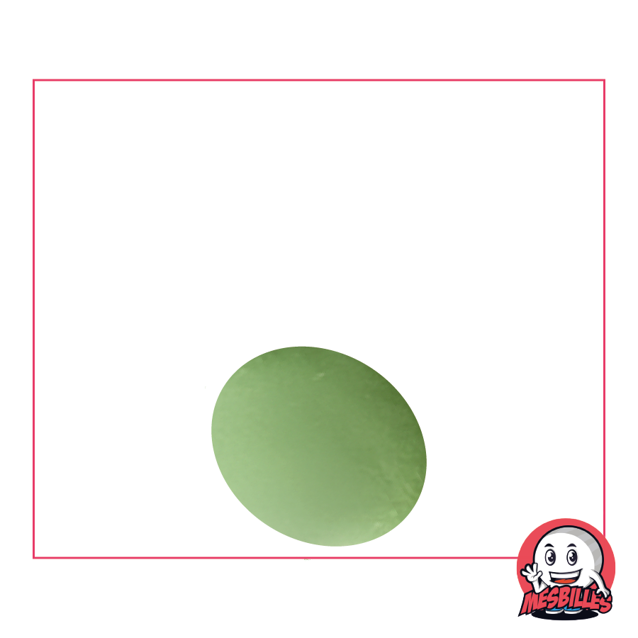 1 Flat Marble 18 mm Light Green Magnifying Glass