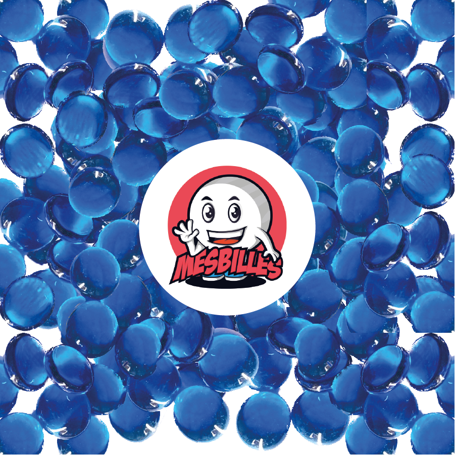 Bille Hollywood Bleu-Clair | Billes Forme Plate Rares Bille Hollywood Bleu-Clair | Billes Forme Plate Rares