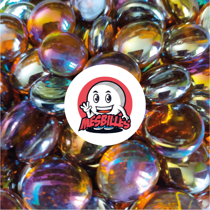 55 Billes En Verre Lagon - Camaïeu De Bleus, Tailles Mélangées, Boîte De Rangement, Pour Jeux Et Décoration