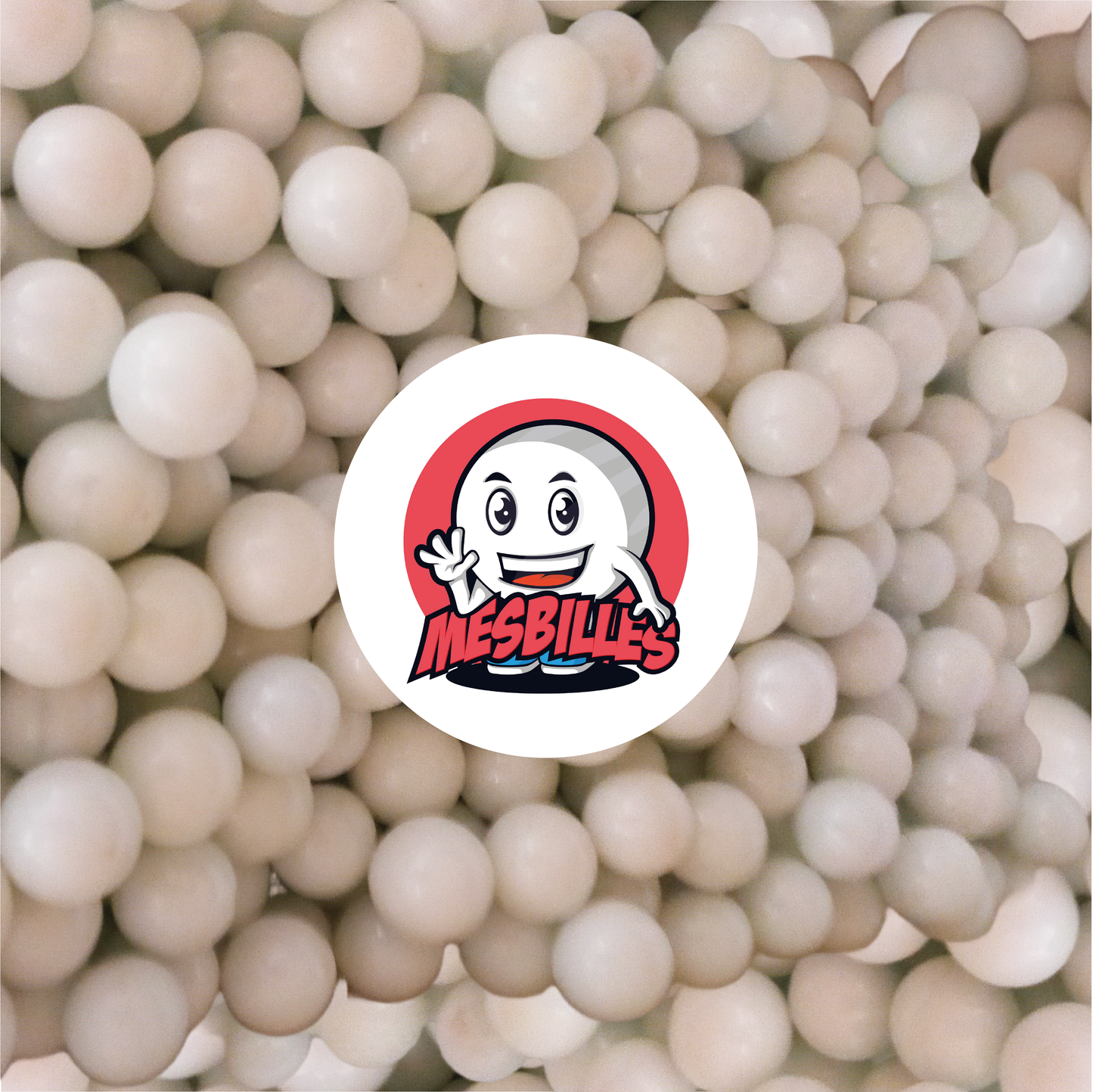 Billes Blanc Perle 50 mm - Perle Éblouissantes - Grosses Billes MesBilles