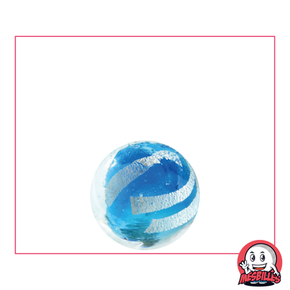 1 Art Cage Marble Silver Blue 16 mm