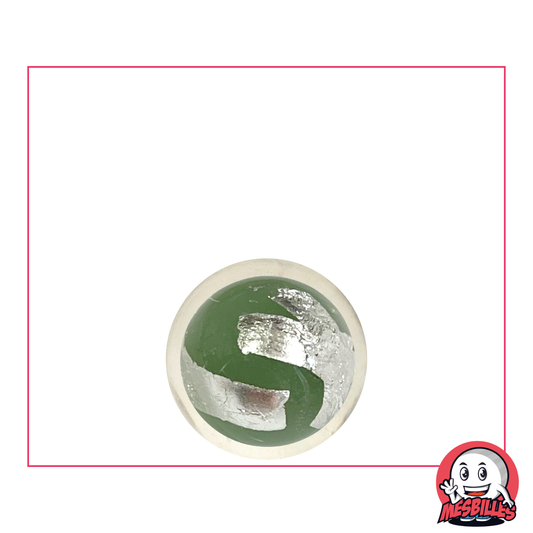 1 Bille Art Cage Argent Vert 16 mm