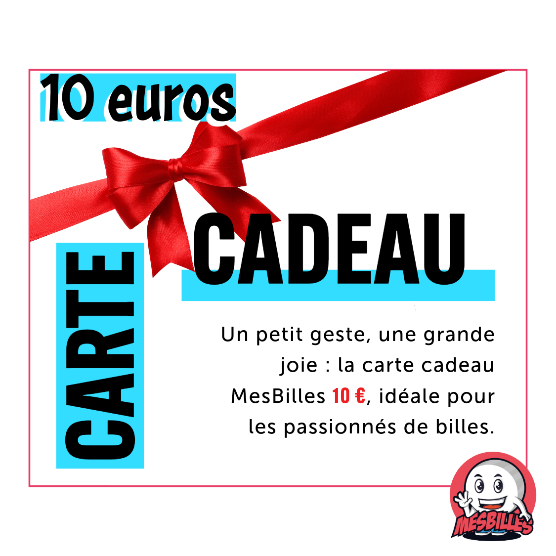 Un petit geste, une grande joie : la carte cadeau idéale pour les passionnés de billes.