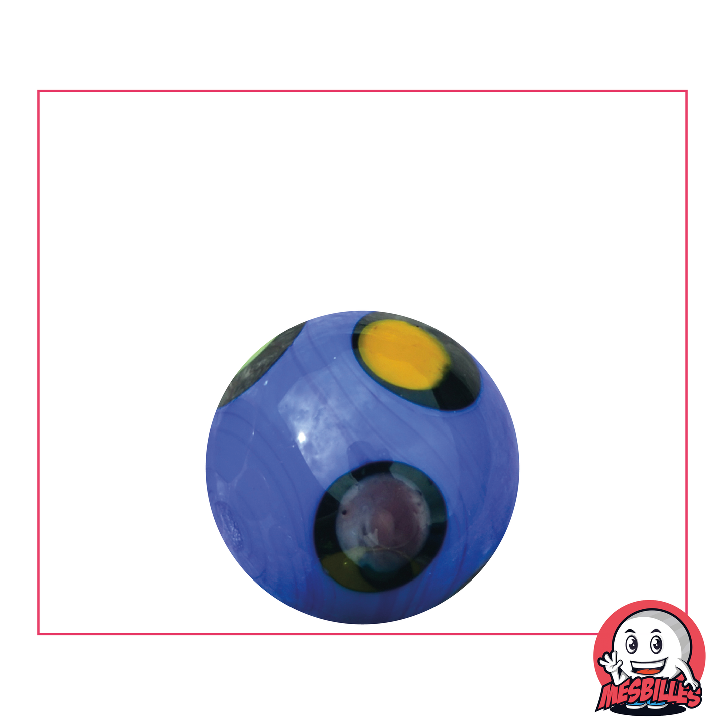 1 Bille Art Dot Bleu 22 mm