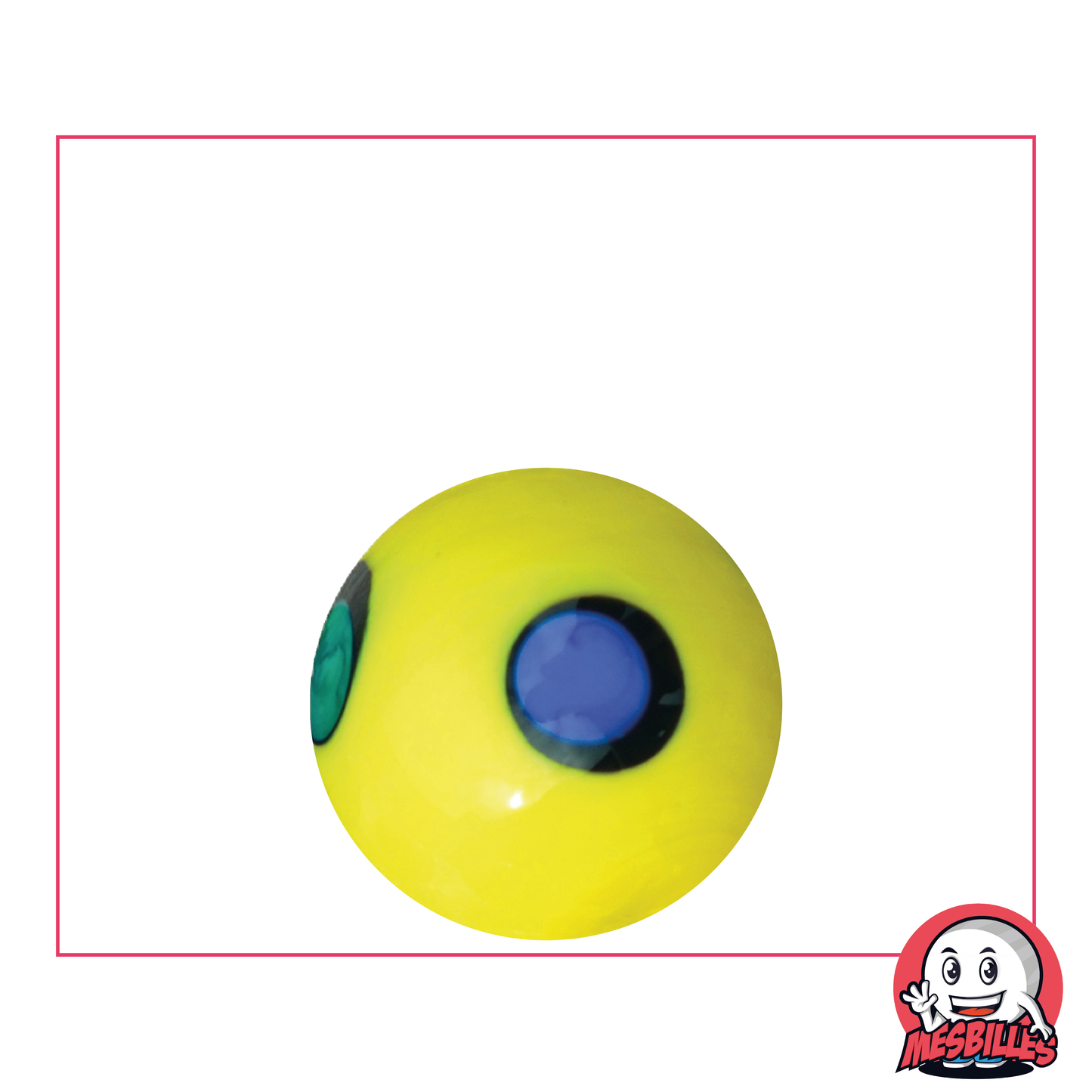 1 Bille Art Dot Jaune 22 mm