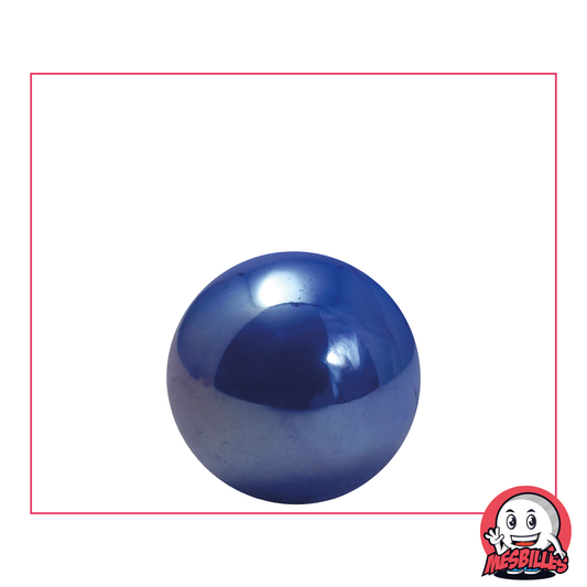 Bille Glossy 22 mm - Verre Opaque et Brillant Bleu MesBilles