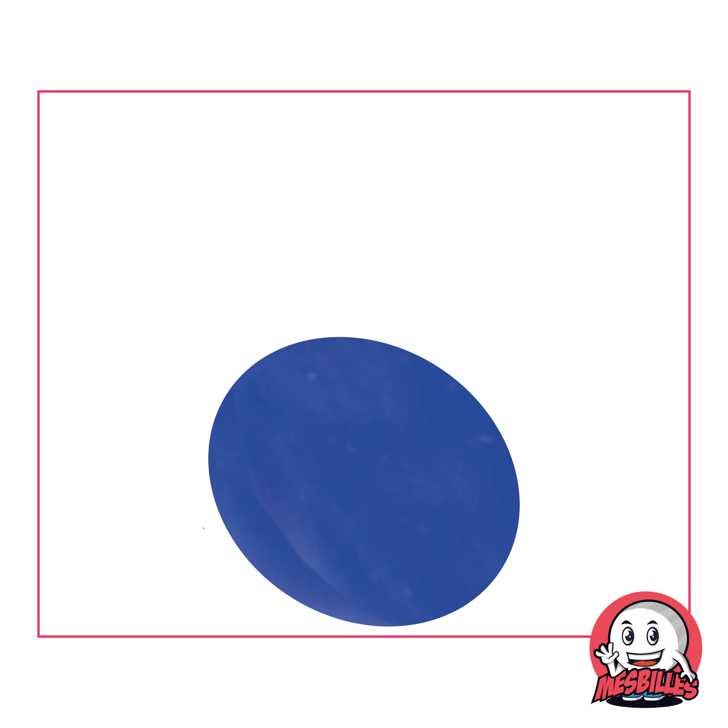 1 Bille Plate Glossy Bleu 30 mm