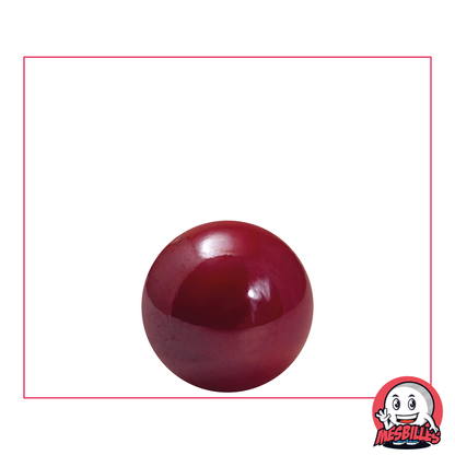 Bille Glossy 16 mm - Verre Opaque et Brillant Rouge - MesBilles