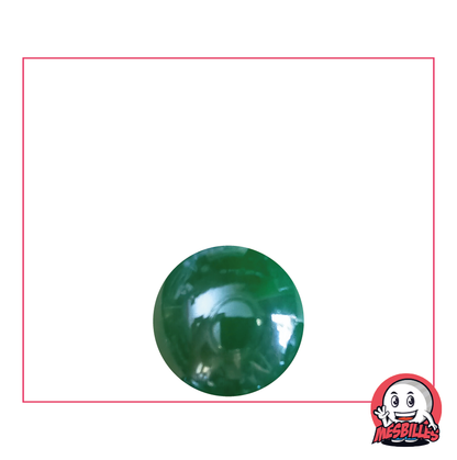 Bille Glossy Vert Nacré 14 mm - Bille en verre ronde brillance nacrée. - MesBilles