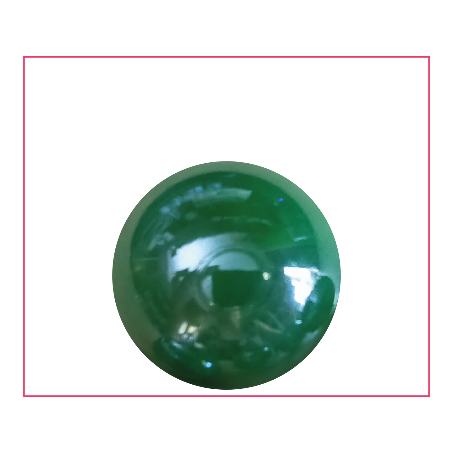 1 Glossy Green Marble 25 mm