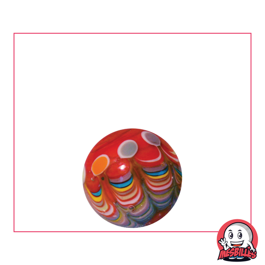 Bille d'Art Joker Rouge 16 mm, ronds colorés imbriqués - jeu unique et facile à nettoyer