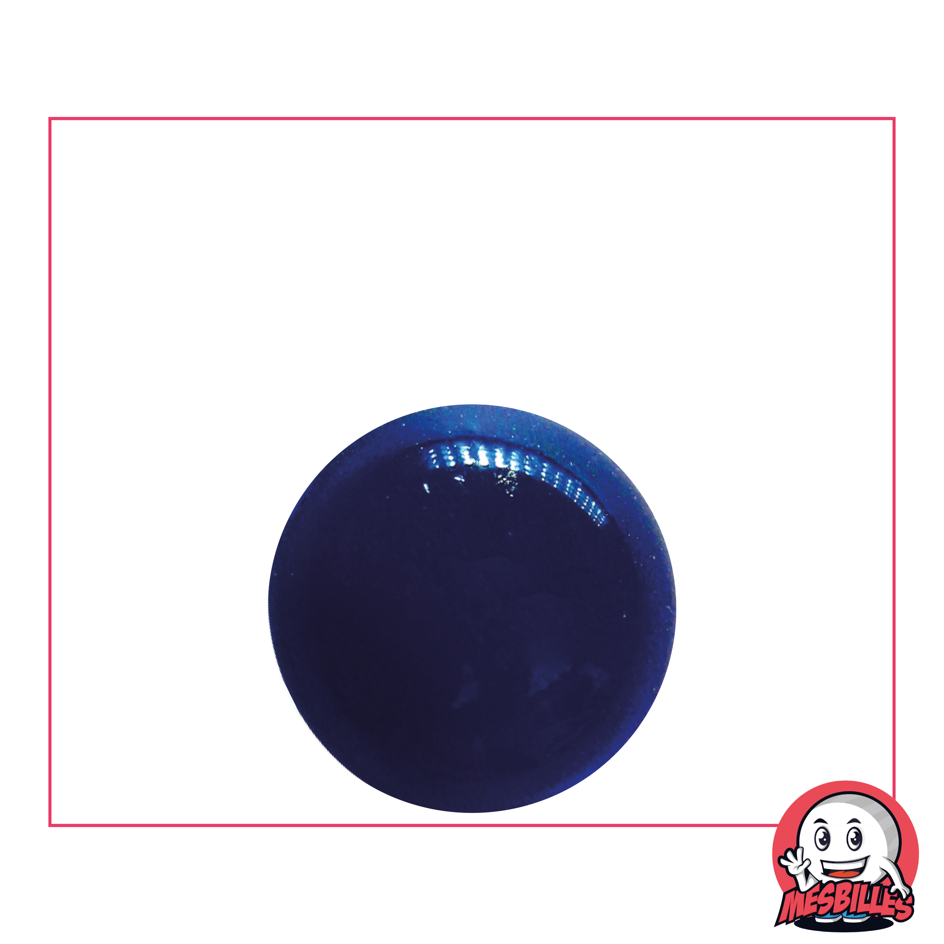 Bille Loupe 22 mm - Verre Translucide Bleu-Nuit