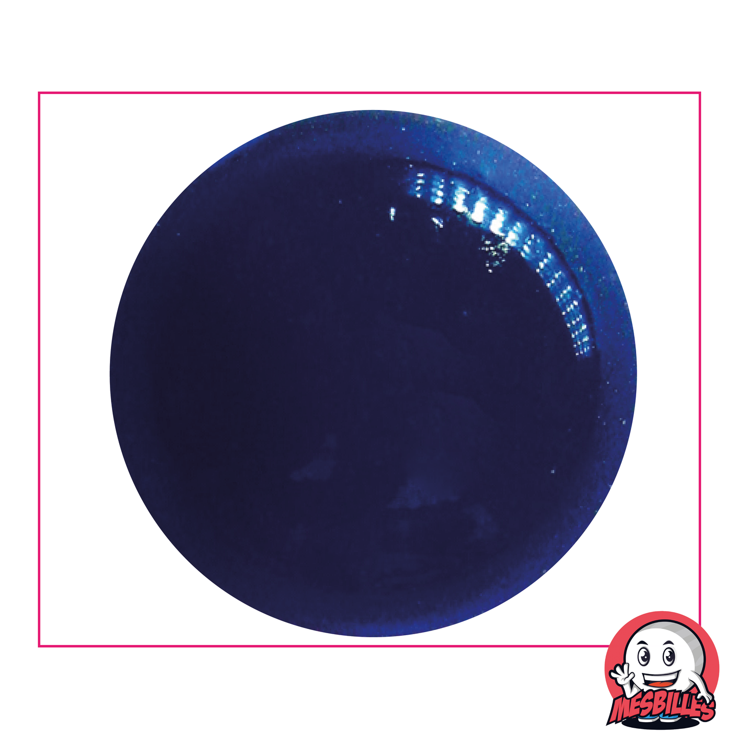 Bille Loupe 25 mm - Verre Translucide Bleu-Nuit