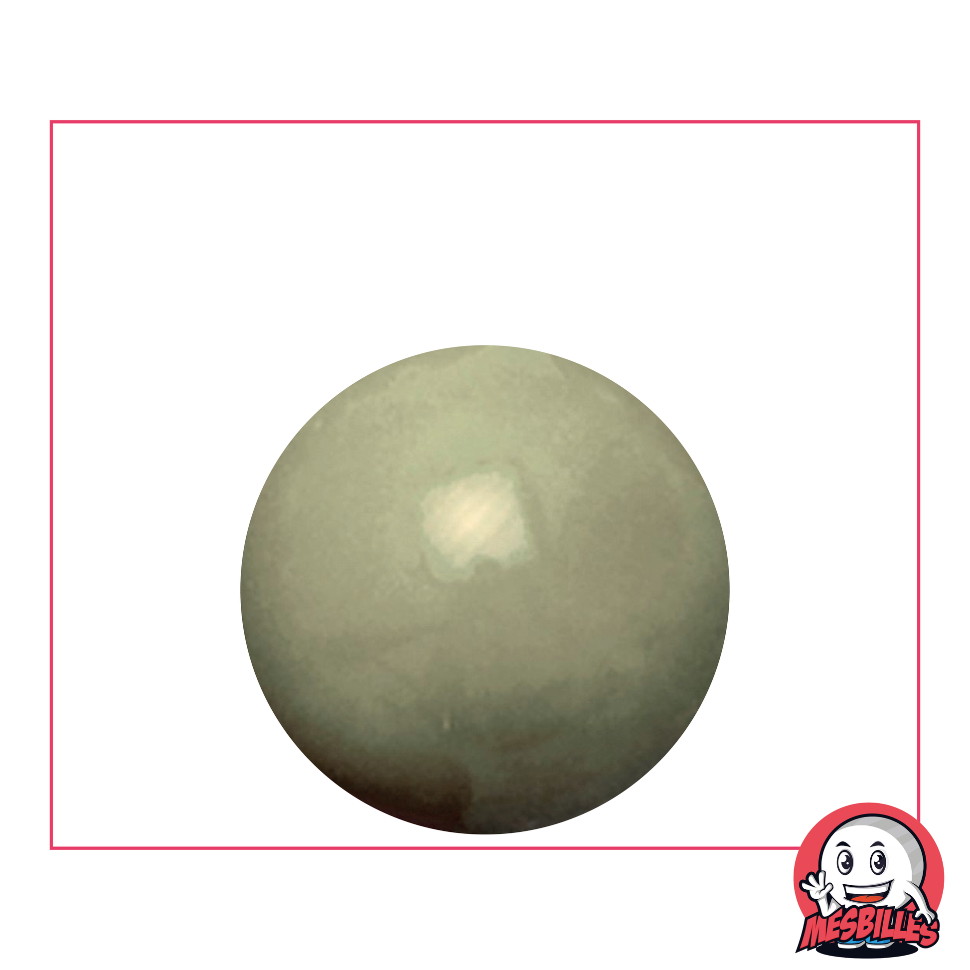 Bille Perle Grise de 25 mm - Verre Opaque Gris Élégant et Mystérieux - MesBilles